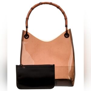AUTHENTIC GUCCI TRANSPARENT VINYL BAMBOO DIANA BAG